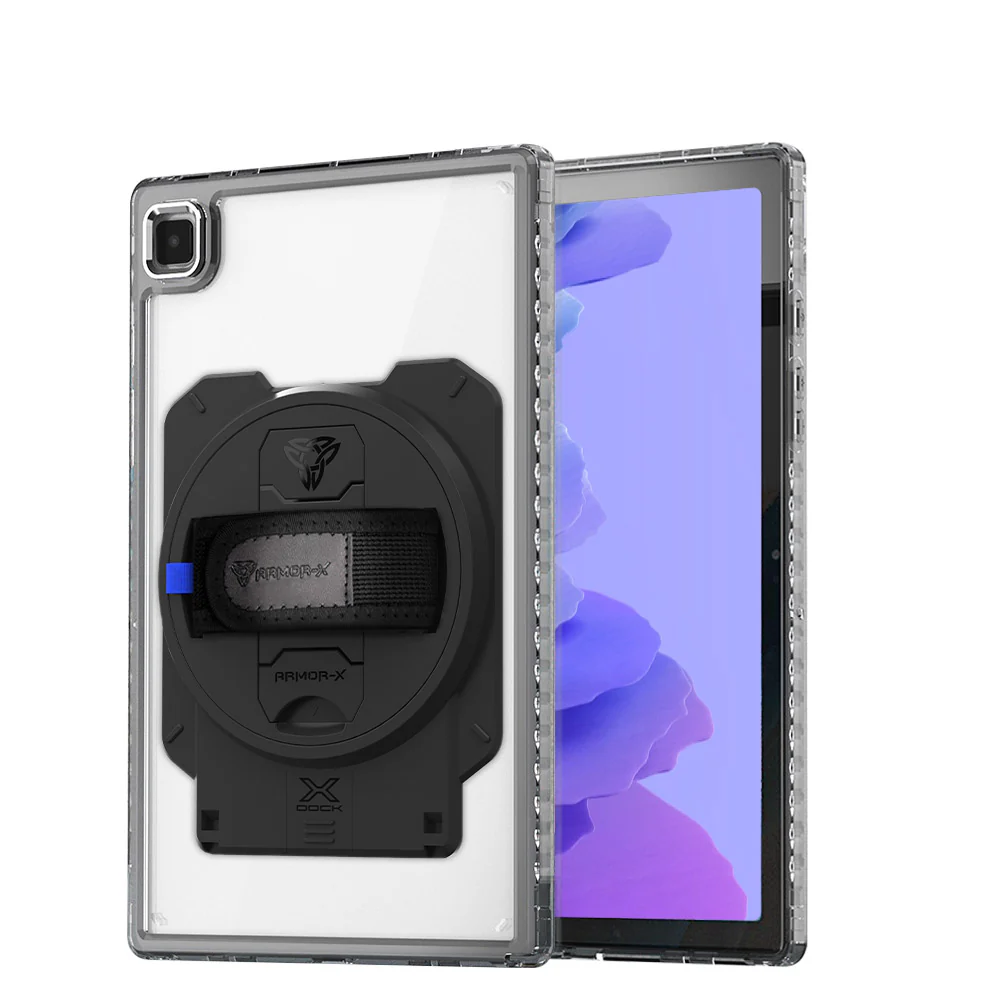 KAN-SS-T500 | Samsung Galaxy Tab A7 10.4 SM-T500 T505 T507 (2020) / A7 10.4 SM-T509 (2022) | Transparent Protective Rugged Case With X-DOCK Modular Eco-System