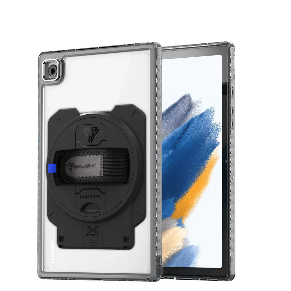 KAN-SS-X205 | Samsung Galaxy Tab A8 SM-X200 / X205 | Transparent Protective Rugged Case With X-DOCK Modular Eco-System
