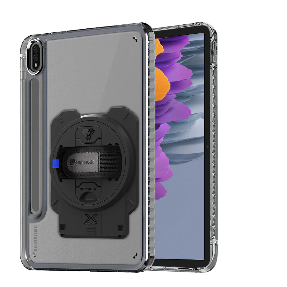 KAN-SS-X700 | Samsung Galaxy Tab S7 SM-T870 / SM-T875 / SM-T876B | Transparent Protective Rugged Case With X-DOCK Modular Eco-System