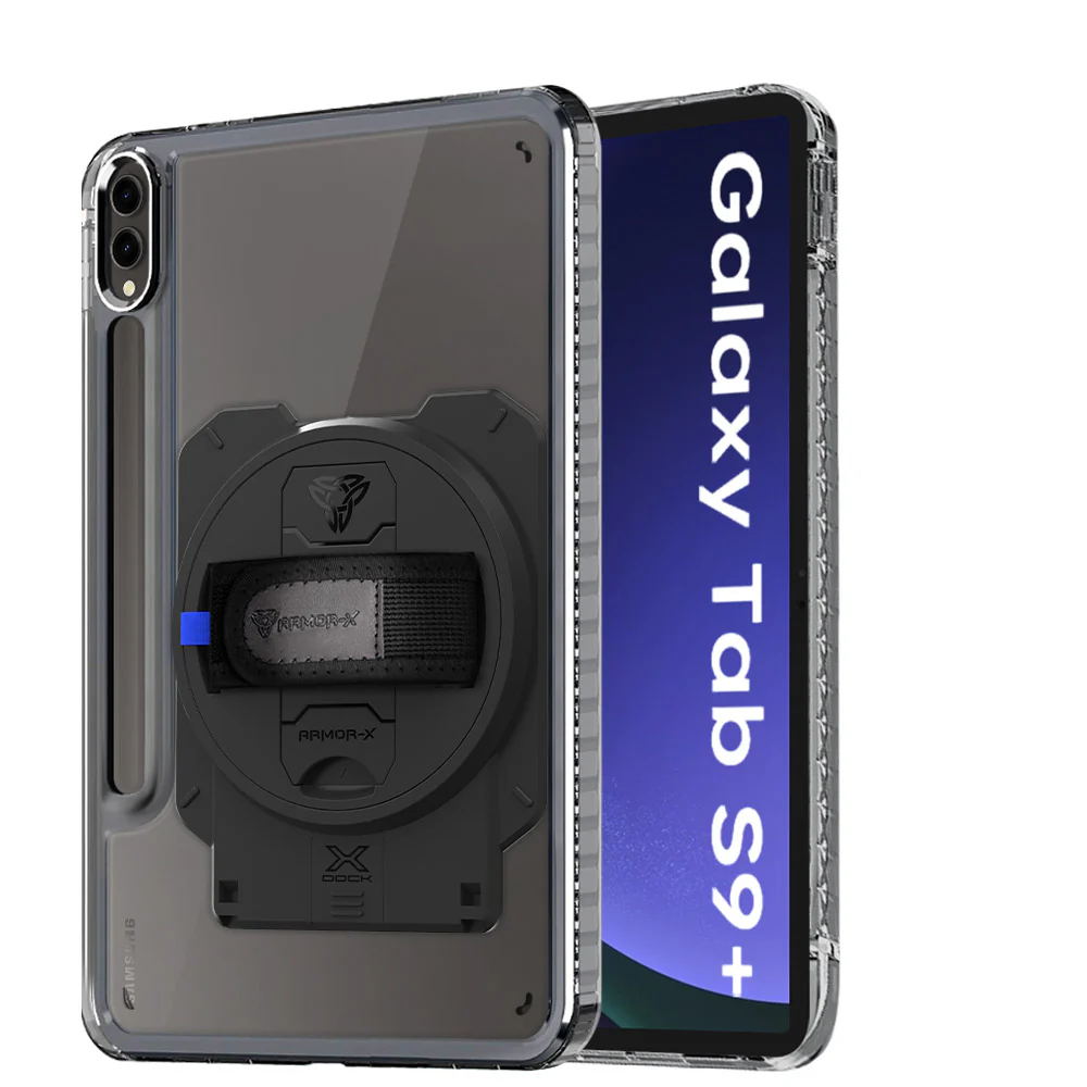 KAN-SS-X810 | Samsung Galaxy Tab S9+ S9 Plus SM-X810 / X816 / X818 | Transparent Protective Rugged Case With X-DOCK Modular Eco-System