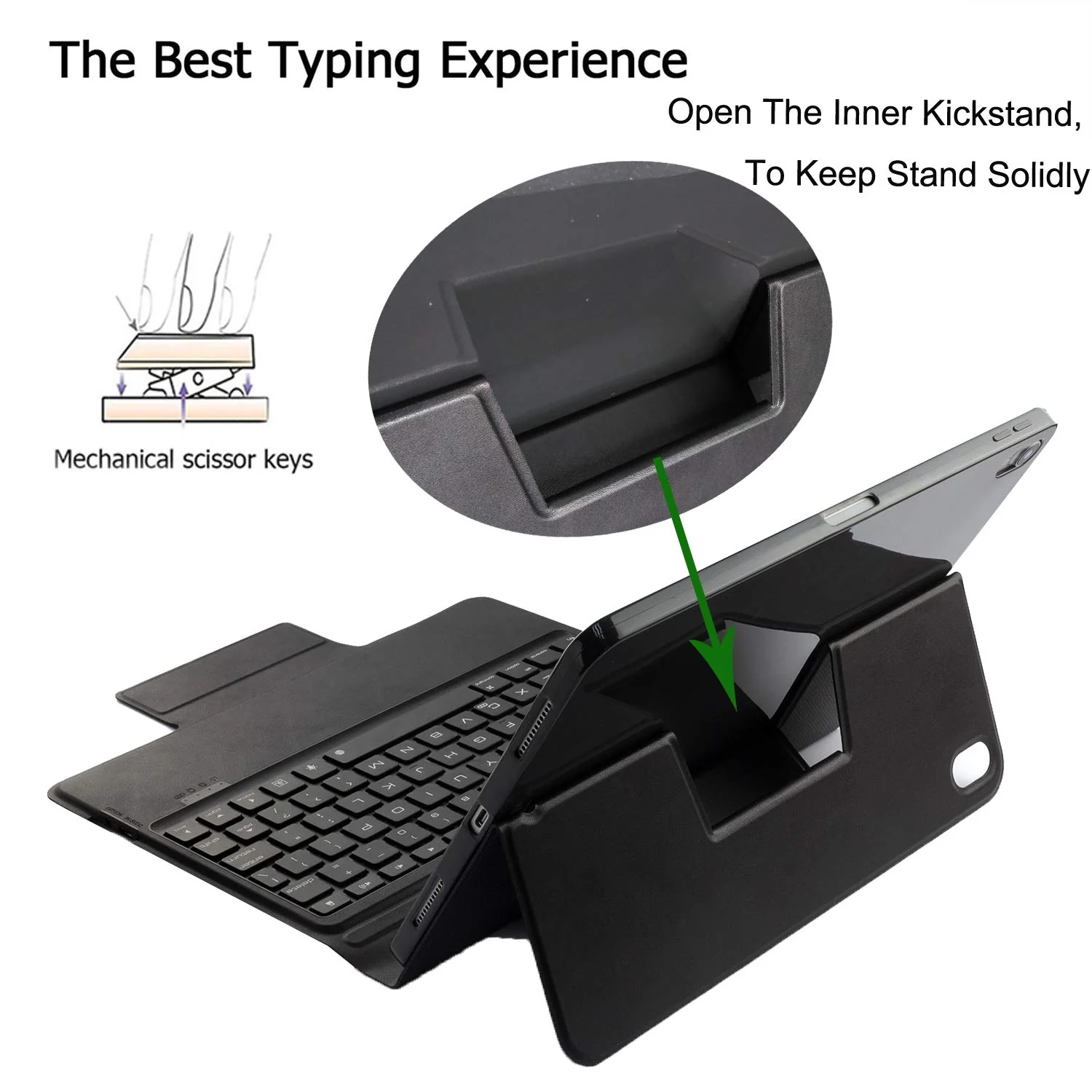 KBA-01 | iPad Pro 11 Wireless Keyboard Case with Pencil Holder - Image 2