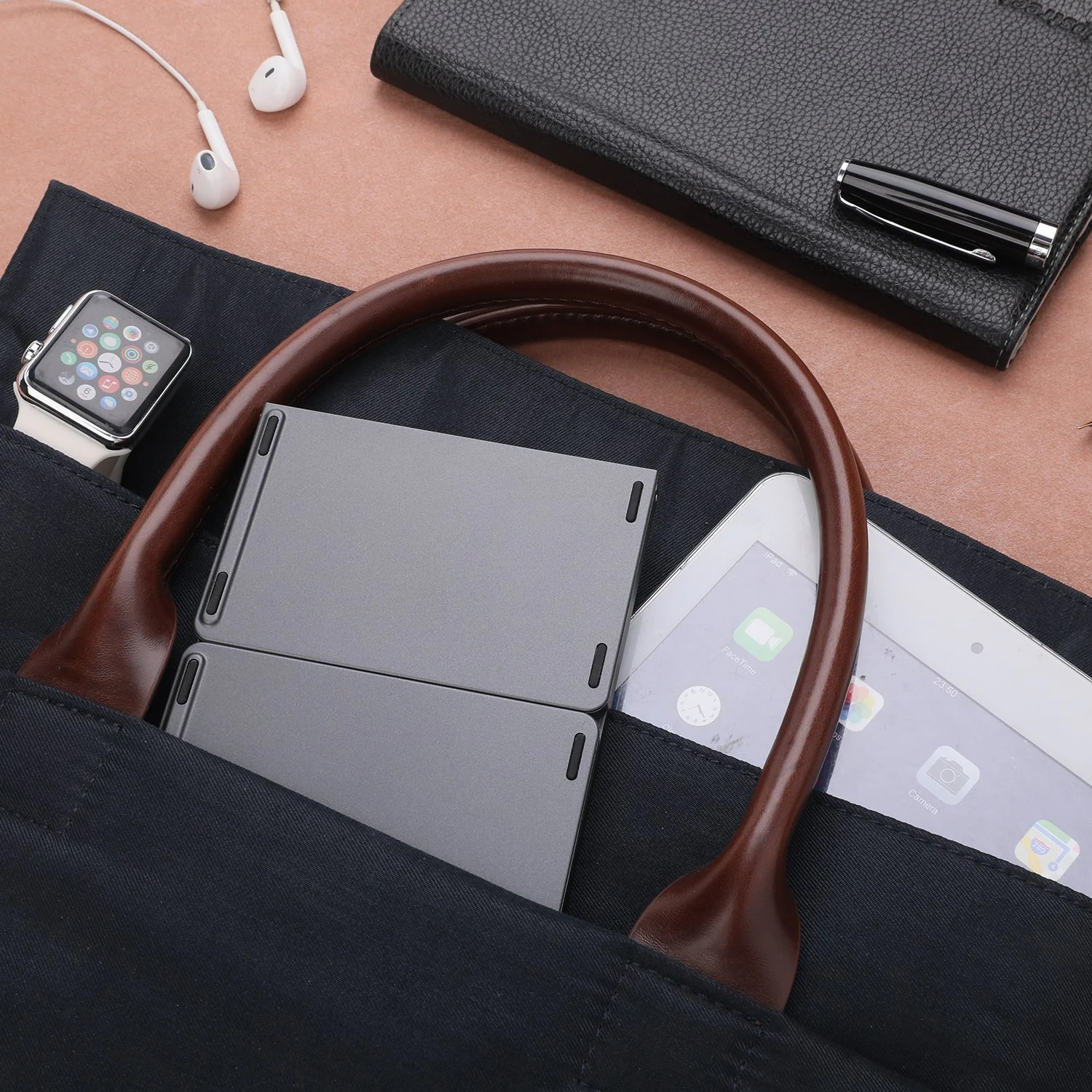KBA-02 | Foldable pocket Size Portable Mini BT Wireless Keyboard w/ Touchpad - Image 9