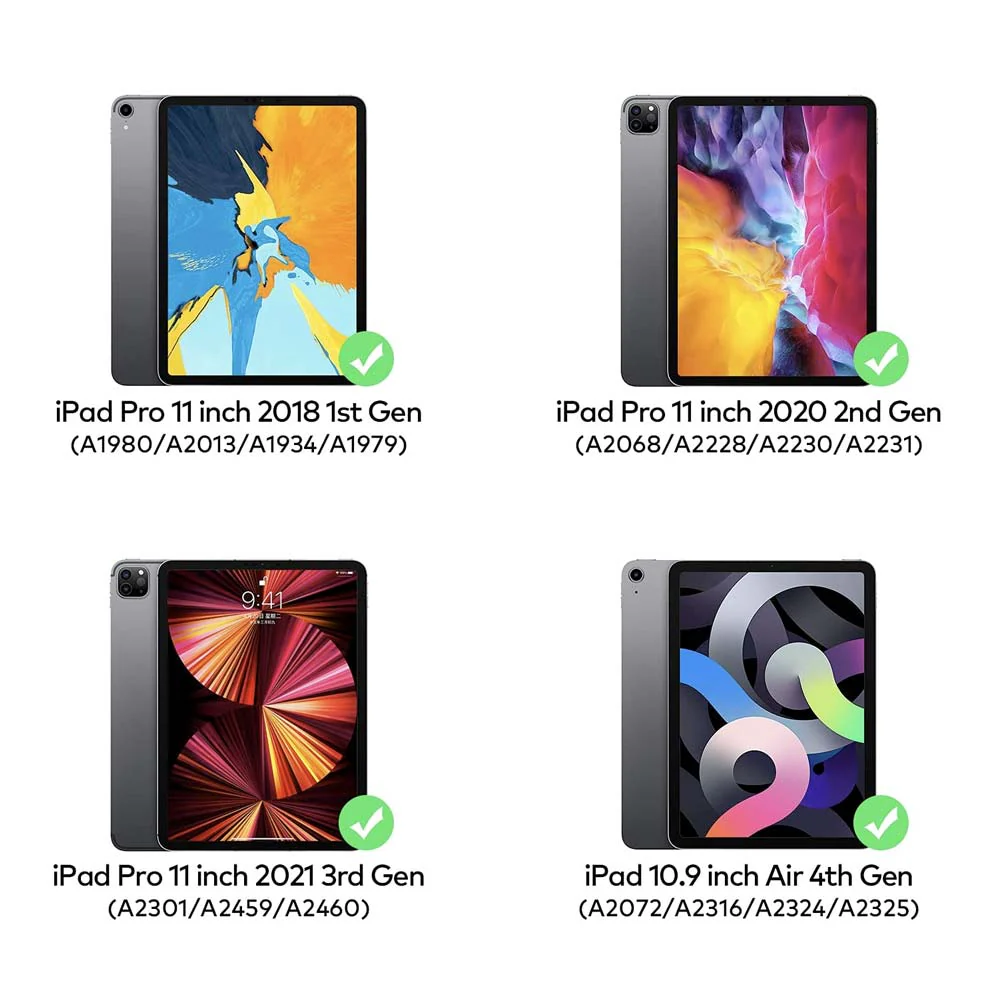 KBA-08_A4 | iPad Air 11 (M2) / (M3) / (M4) & iPad 11-Inch (11th Gen / A16) & iPad 10.9 (10th Gen.) & iPad Air 4 / Air 5 & iPad Pro 11 ( 2nd / 3rd / 4th Gen. ) | Keyboard Case with Touchpad - Image 7