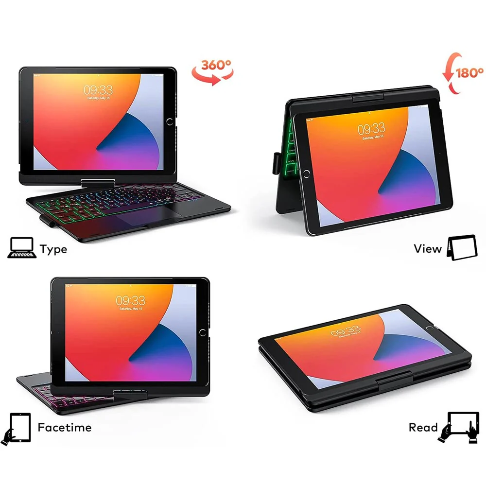 KBA-08_N3 | iPad 10.2 (7th / 8th / 9th Gen.) & iPad Pro 10.5 & iPad Air (3rd Gen.) | Keyboard Case with Touchpad - Image 5