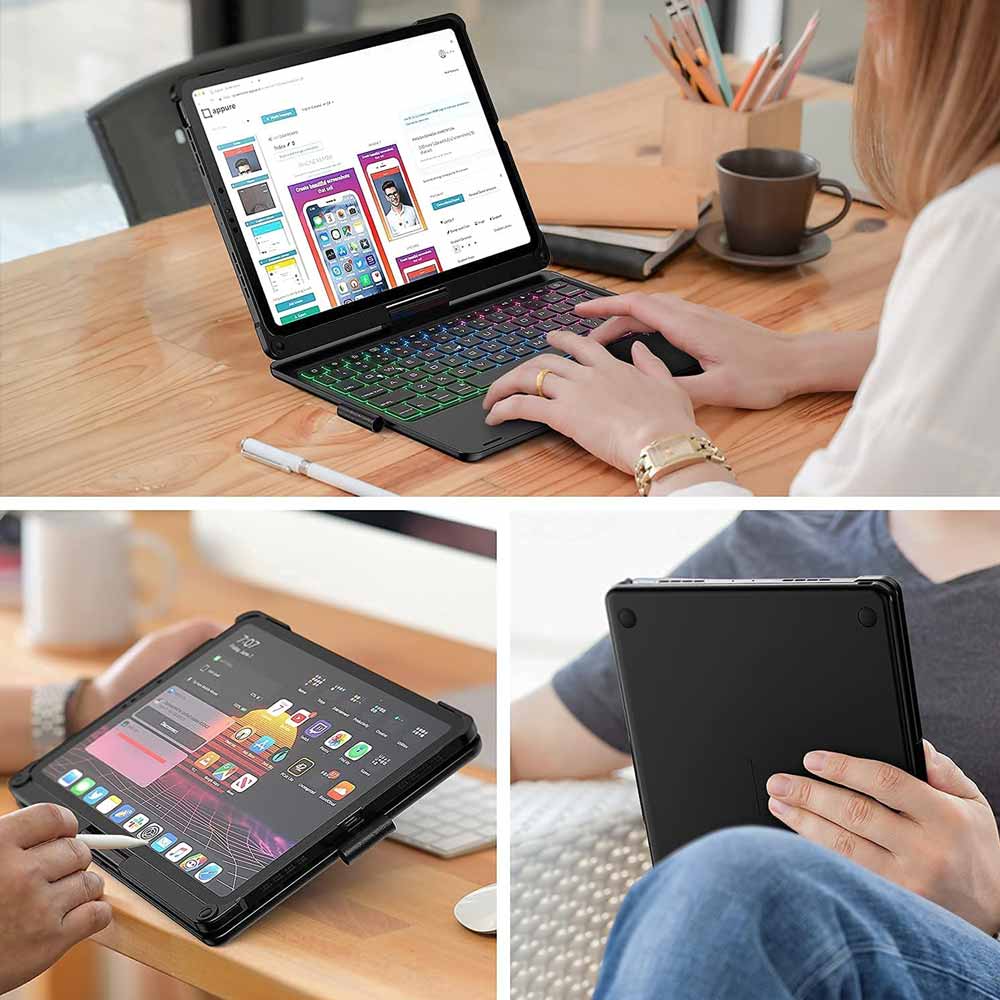 KBA-08_N3 | iPad 10.2 (7th / 8th / 9th Gen.) & iPad Pro 10.5 & iPad Air (3rd Gen.) | Keyboard Case with Touchpad - Image 8