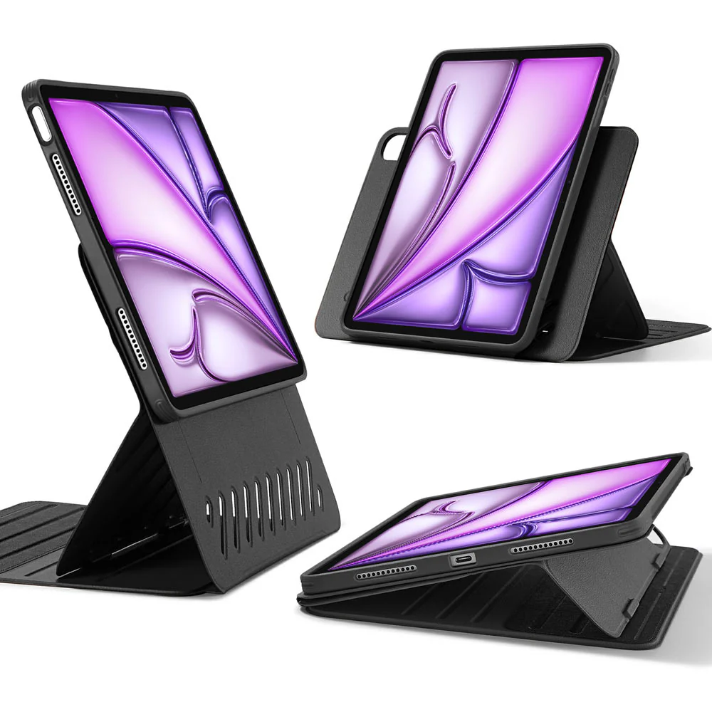 KCV-iPad-A6 | iPad Air 13 (M2) / (M3) / (M4) | Removable Magnetic Cover with Adjustable Stand