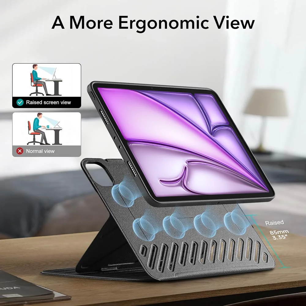 KCV-iPad-A6 | iPad Air 13 (M2) / (M3) / (M4) | Removable Magnetic Cover with Adjustable Stand - Image 5
