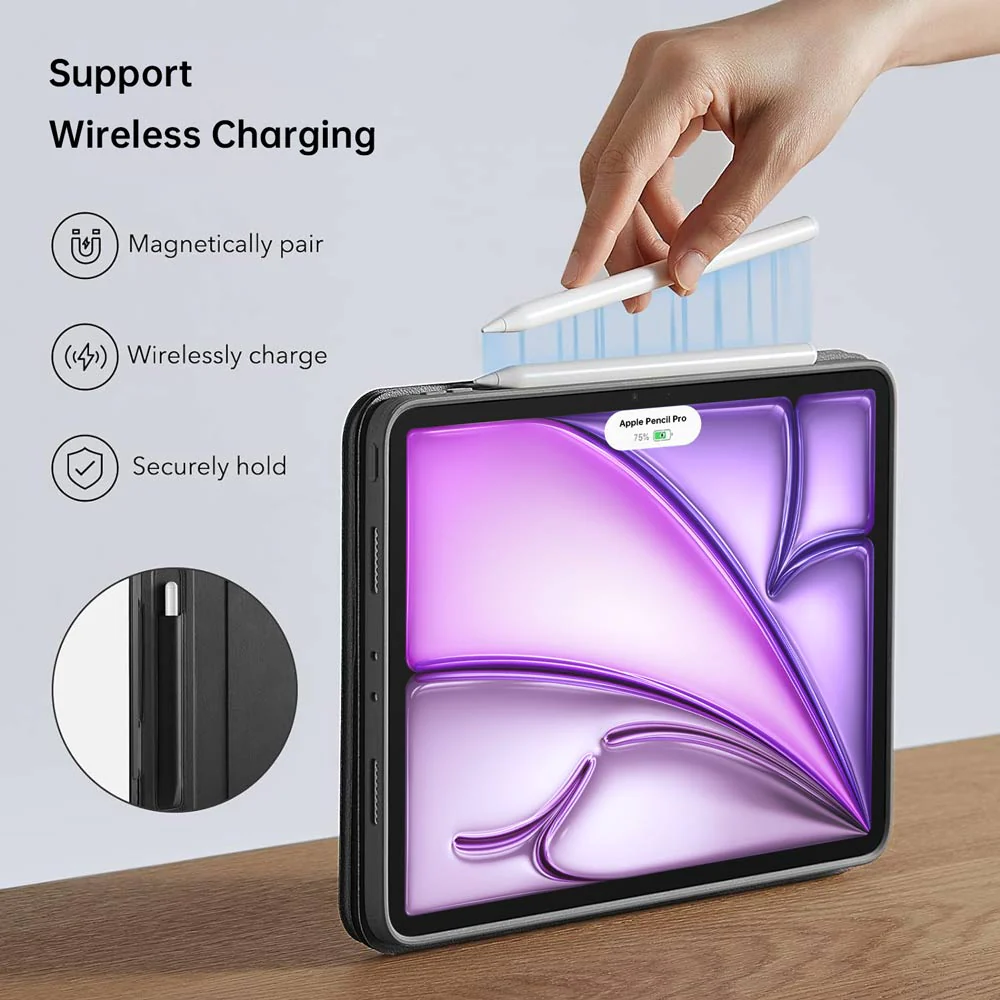 KCV-iPad-A6 | iPad Air 13 (M2) / (M3) / (M4) | Removable Magnetic Cover with Adjustable Stand - Image 7