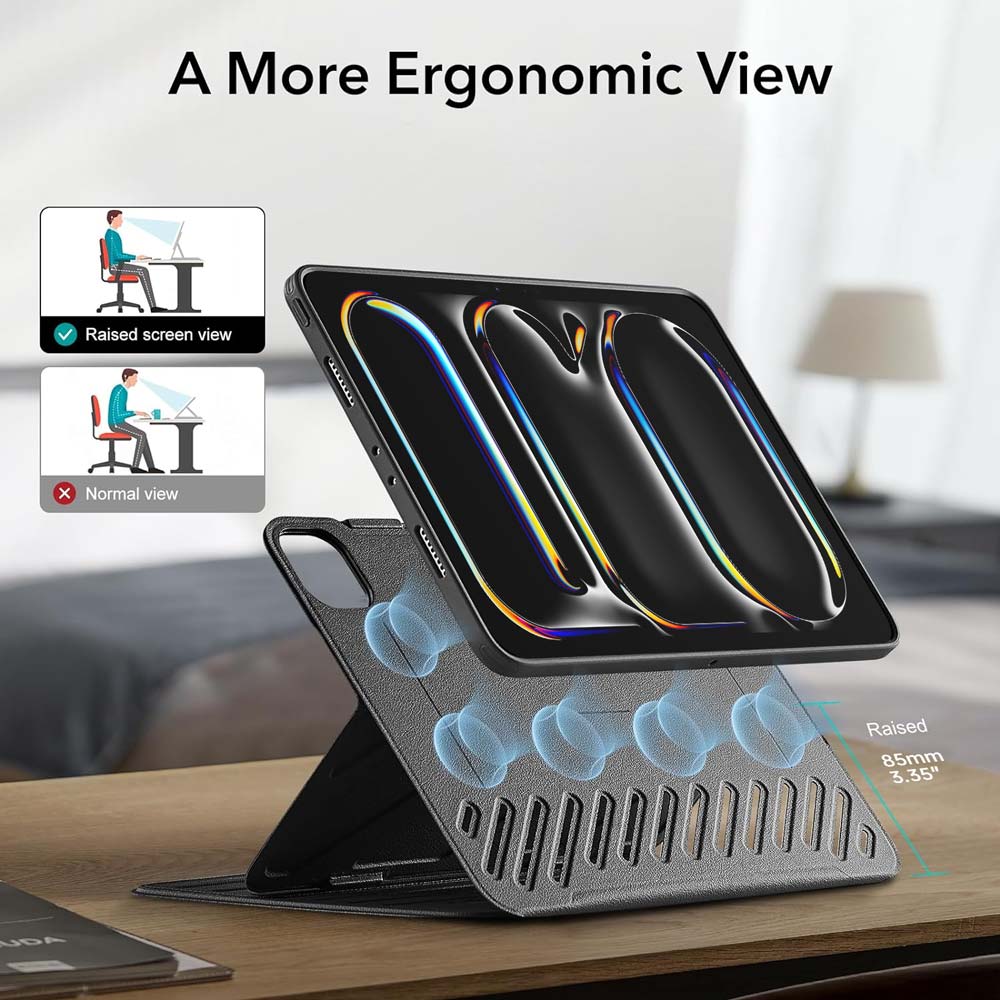 KCV-iPad-PR10 | iPad Pro 13 (M4) / (M5) | Removable Magnetic Cover with Adjustable Stand - Image 5