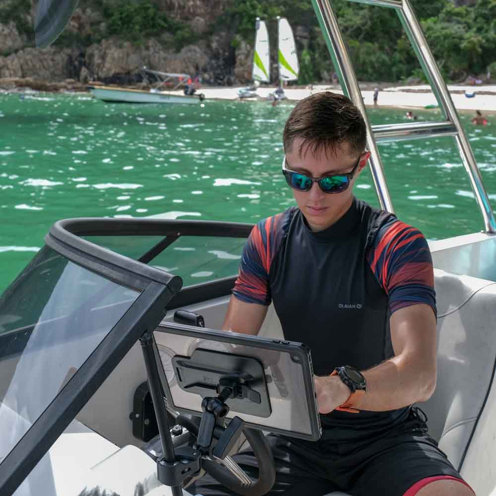 KIT-XF1-P7T-MXS | Boat Kit | ONE-LOCK Quick Release Bar Mount with Waterproof Case for iPad - Image 4