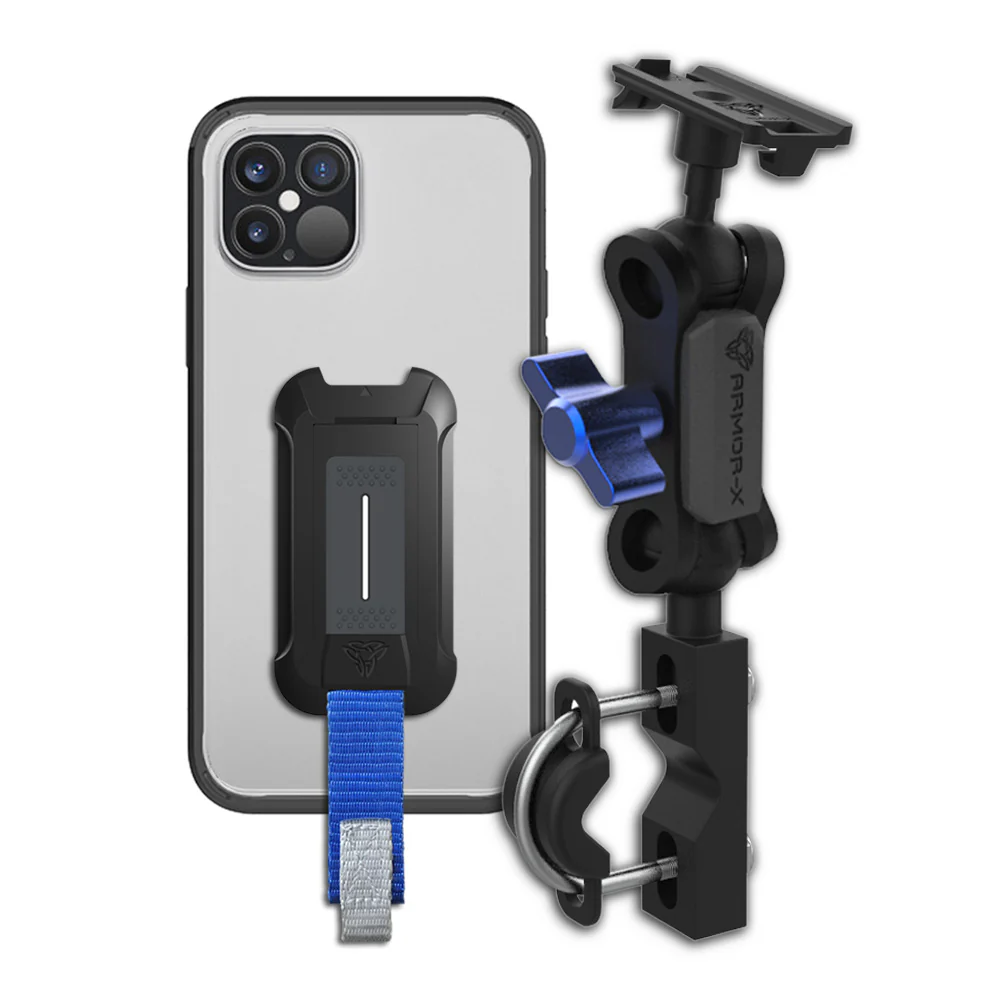 KIT-XF1-P8K-BX3 | Motorbike Kit | ONE-LOCK U-Bolt Bar Mount with Shockproof Case for iPhone