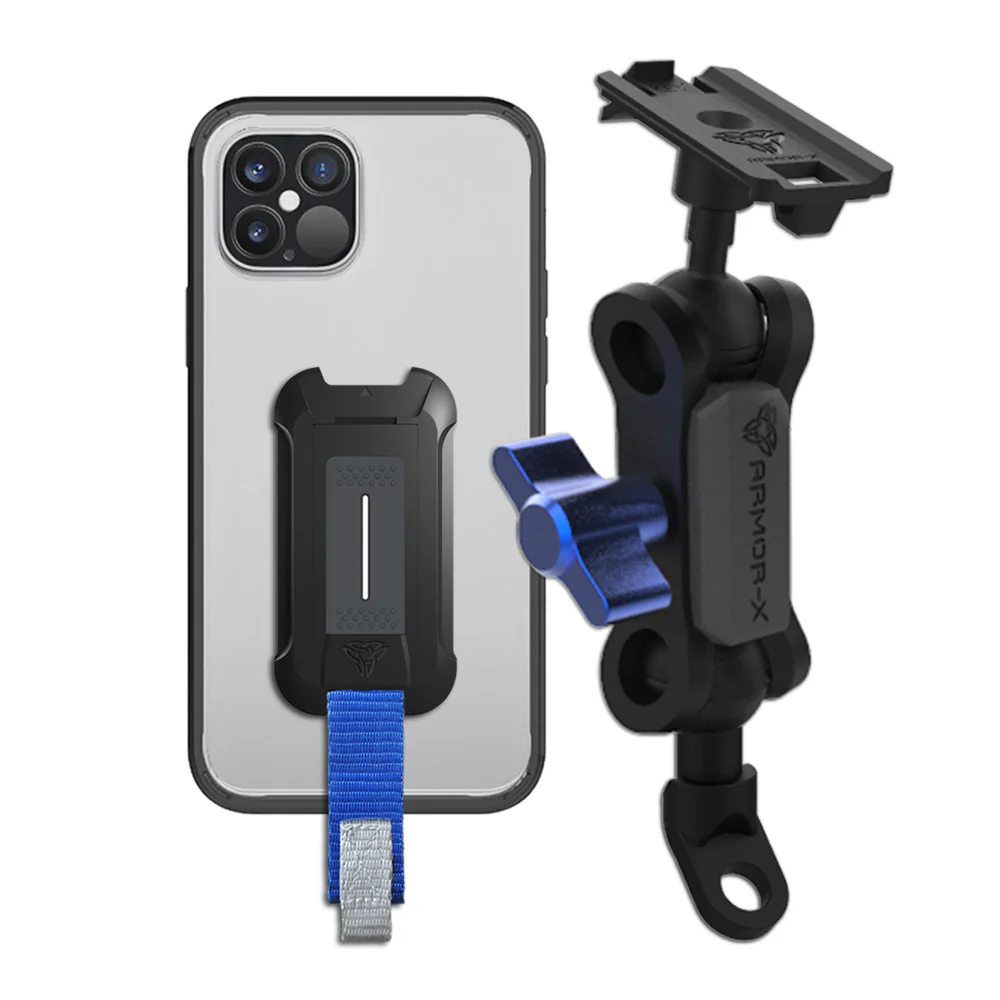 KIT-XP19K-BX | Motorbike Kit | ONE-LOCK Mirror Mount with Shockproof Case for iPhone
