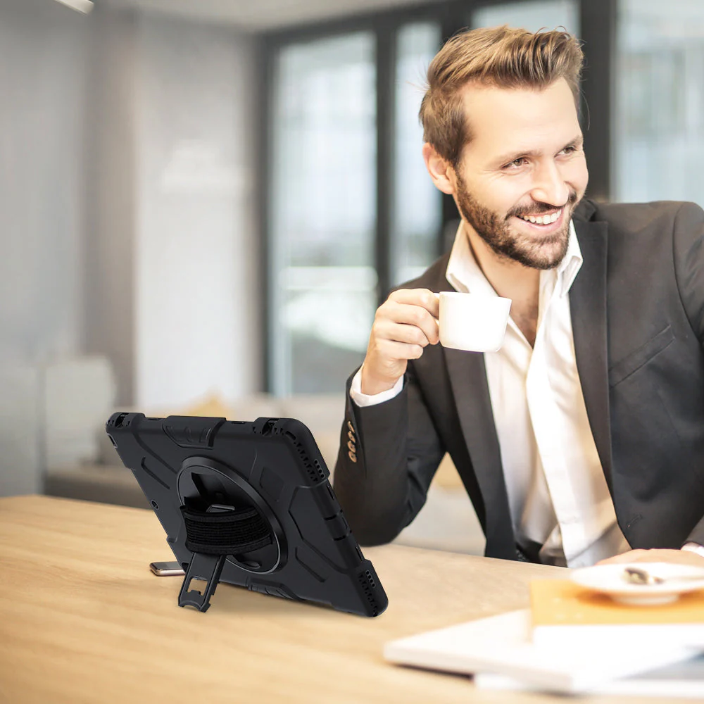 KKN-iPad-A2 | Apple iPad 9.7 | Ultra 3 layers shockproof rugged case with hand strap and kick-stand - Image 3
