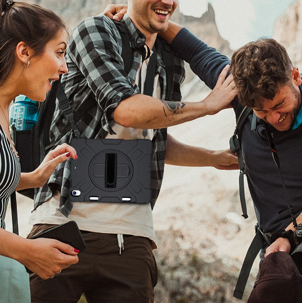 KKN-iPad-A2 | Apple iPad 9.7 | Ultra 3 layers shockproof rugged case with hand strap and kick-stand - Image 7