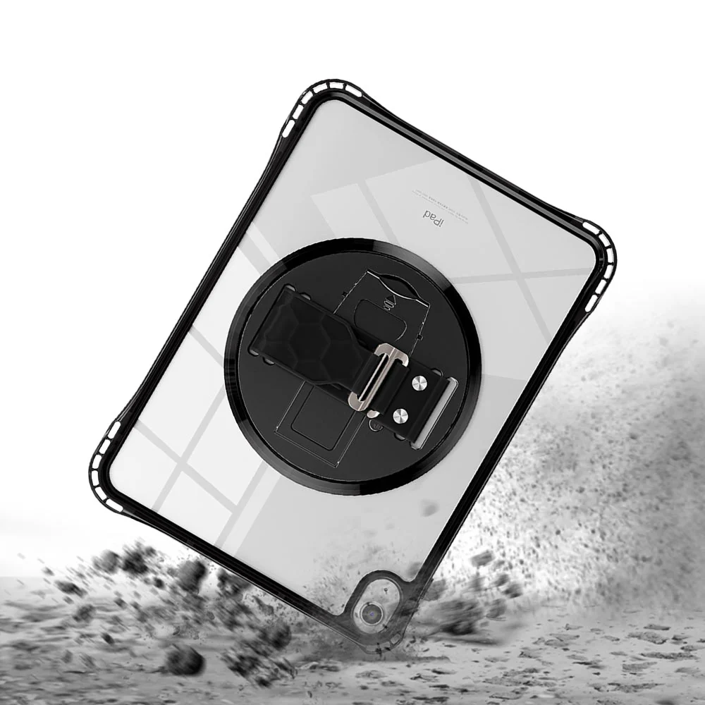 KLN-iPad-N5 | iPad 11-Inch (11th Gen / A16) | Transparent Protective Case with Hand Strap and Kick-stand - Image 5