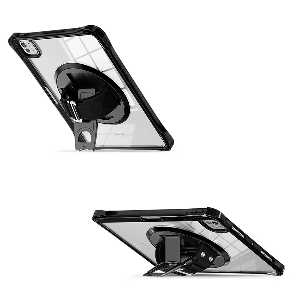 KLN-iPad-PR11 | iPad Pro 11 (M4) / (M5) | Transparent Protective Case with Hand Strap and Kick-stand - Image 6