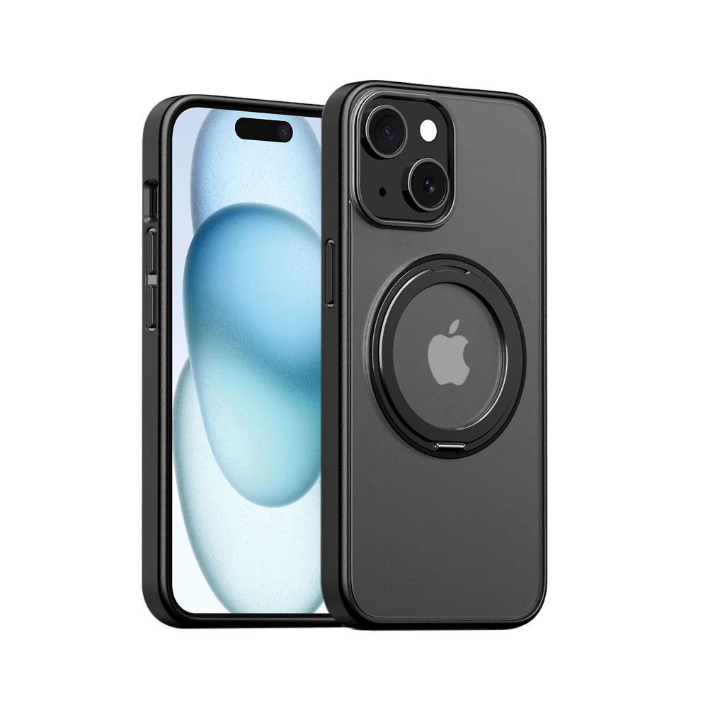 KMN-IPH-15 | iPhone 15 | Shockproof Compact Case with Rotatable Magnetic Stand