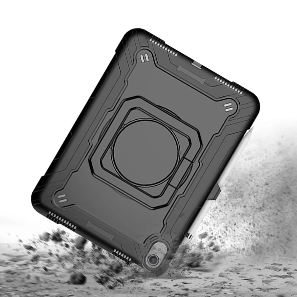 KON-iPad-N5 | iPad 11-Inch (11th Gen / A16) | Rugged Case with Kick-stand & pencil holder & folding grip - Image 4
