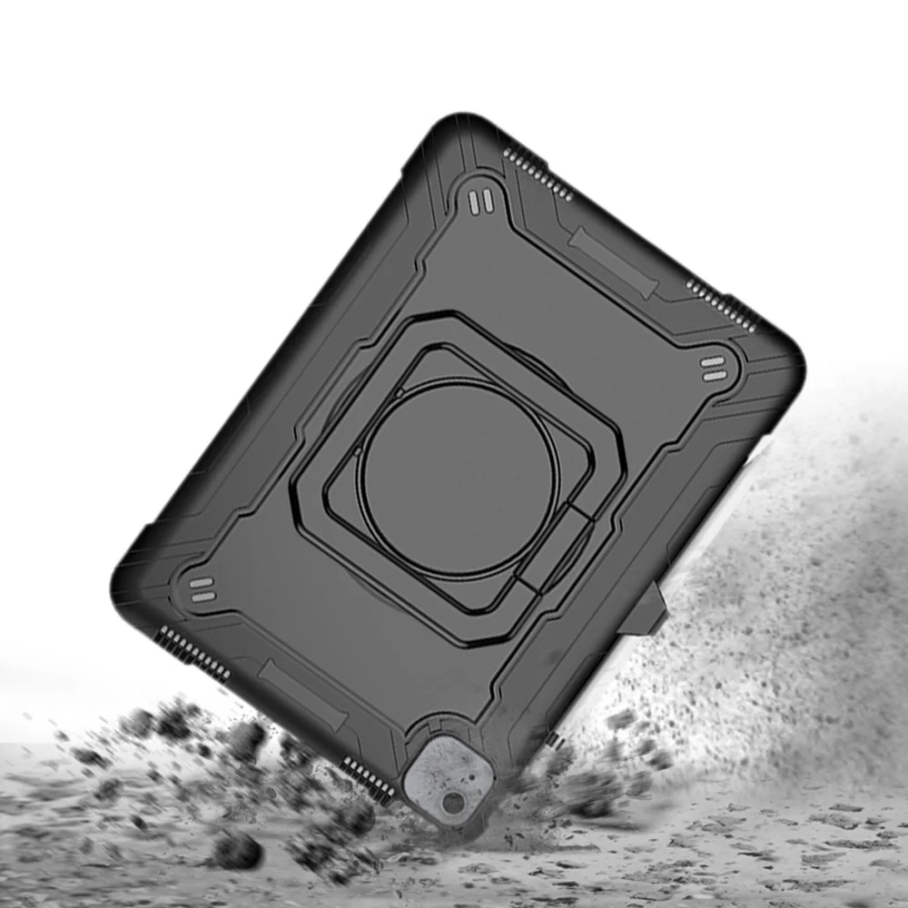KON-iPad-PR6 | iPad Air 4 2020 / iPad Air 5 2022 | Rugged Case with Kick-stand & pencil holder & folding grip - Image 2
