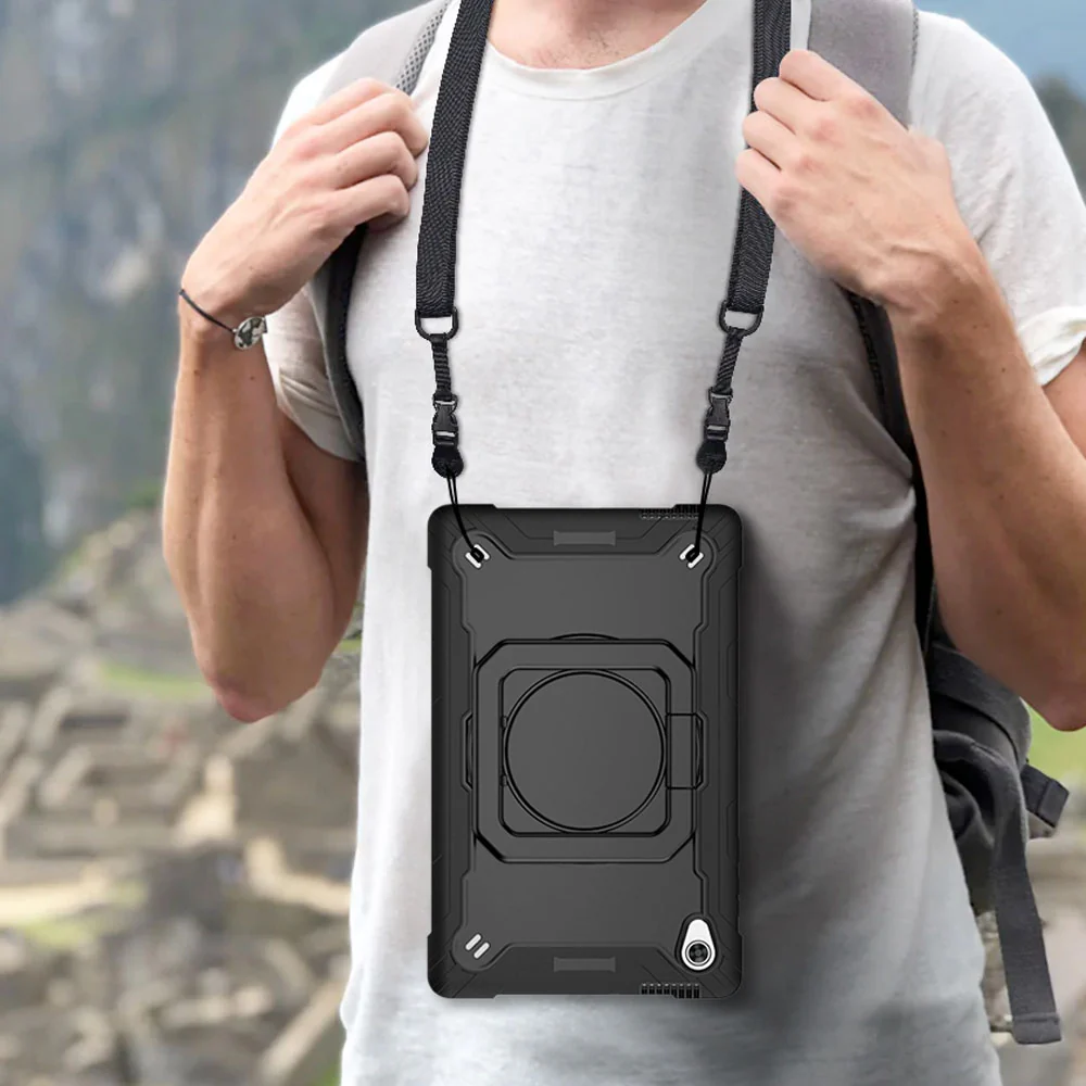 KON-LN-M10HD2 | Lenovo Tab M10 HD (2nd Gen) TB-X306F | Rugged Case with Kick-stand & folding grip - Image 8