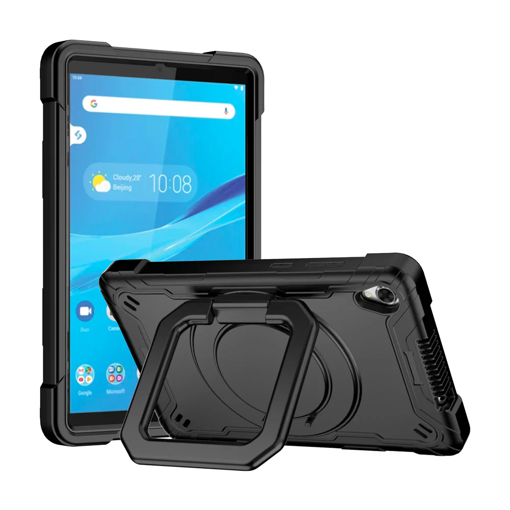 KON-LN-M8FHD | Lenovo Tab M8 (FHD) TB-8705 | Rugged case with kick-stand & folding grip
