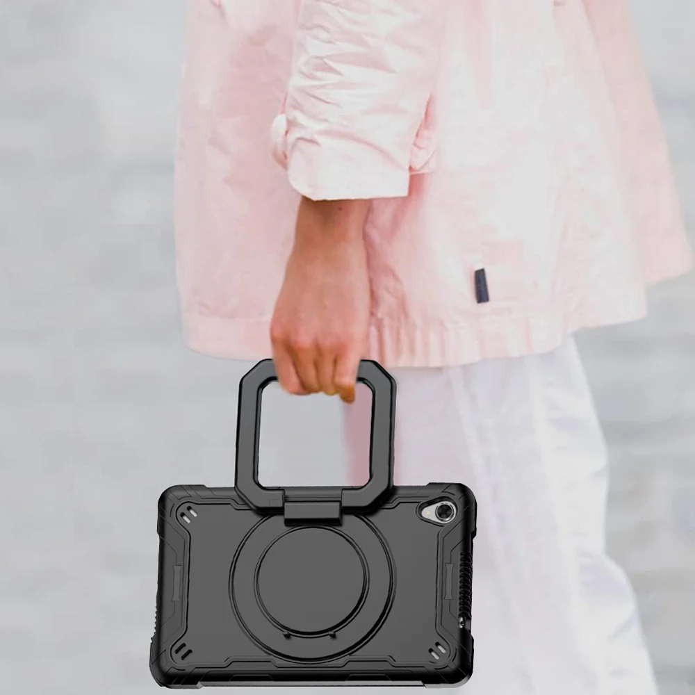 KON-LN-M8FHD | Lenovo Tab M8 (FHD) TB-8705 | Rugged case with kick-stand & folding grip - Image 6