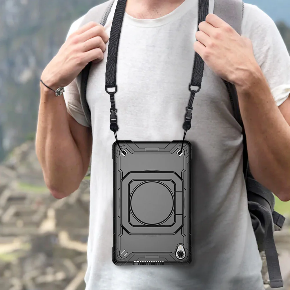 KON-LN-M8FHD | Lenovo Tab M8 (FHD) TB-8705 | Rugged case with kick-stand & folding grip - Image 8