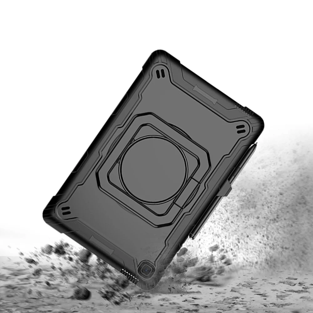 KON-SS-P610 | Samsung Galaxy Tab S6 Lite SM-P620 P625 (2024) / SM-P613 P619 (2022) / SM-P610 P615 (2020) | Rugged case with kick-stand & folding grip - Image 2