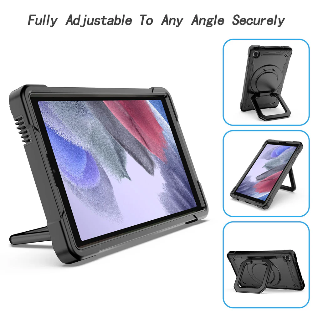 KON-SS-T225 | Samsung Galaxy Tab A7 Lite SM-T225 / SM-T220 / SM-T225N / SM-T227U | Rugged case with kick-stand & folding grip - Image 3