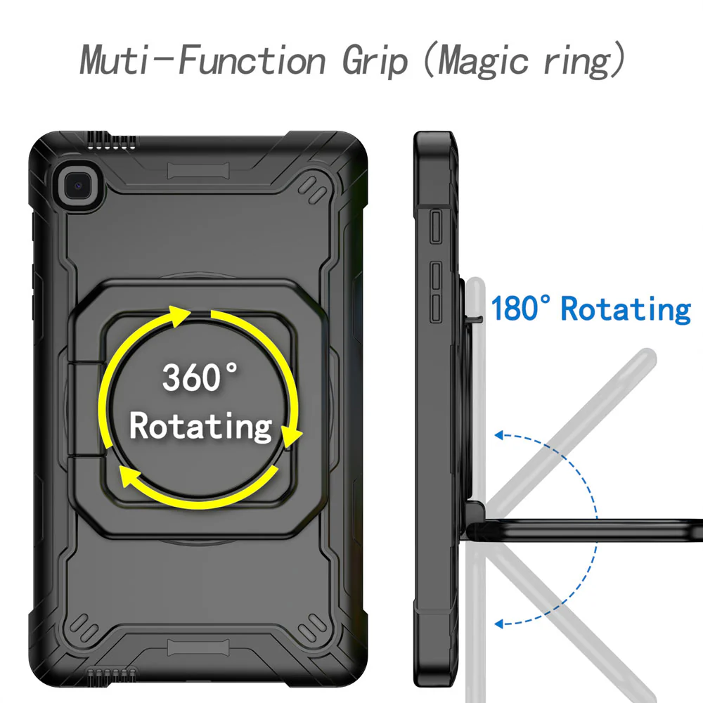 KON-SS-T225 | Samsung Galaxy Tab A7 Lite SM-T225 / SM-T220 / SM-T225N / SM-T227U | Rugged case with kick-stand & folding grip - Image 4