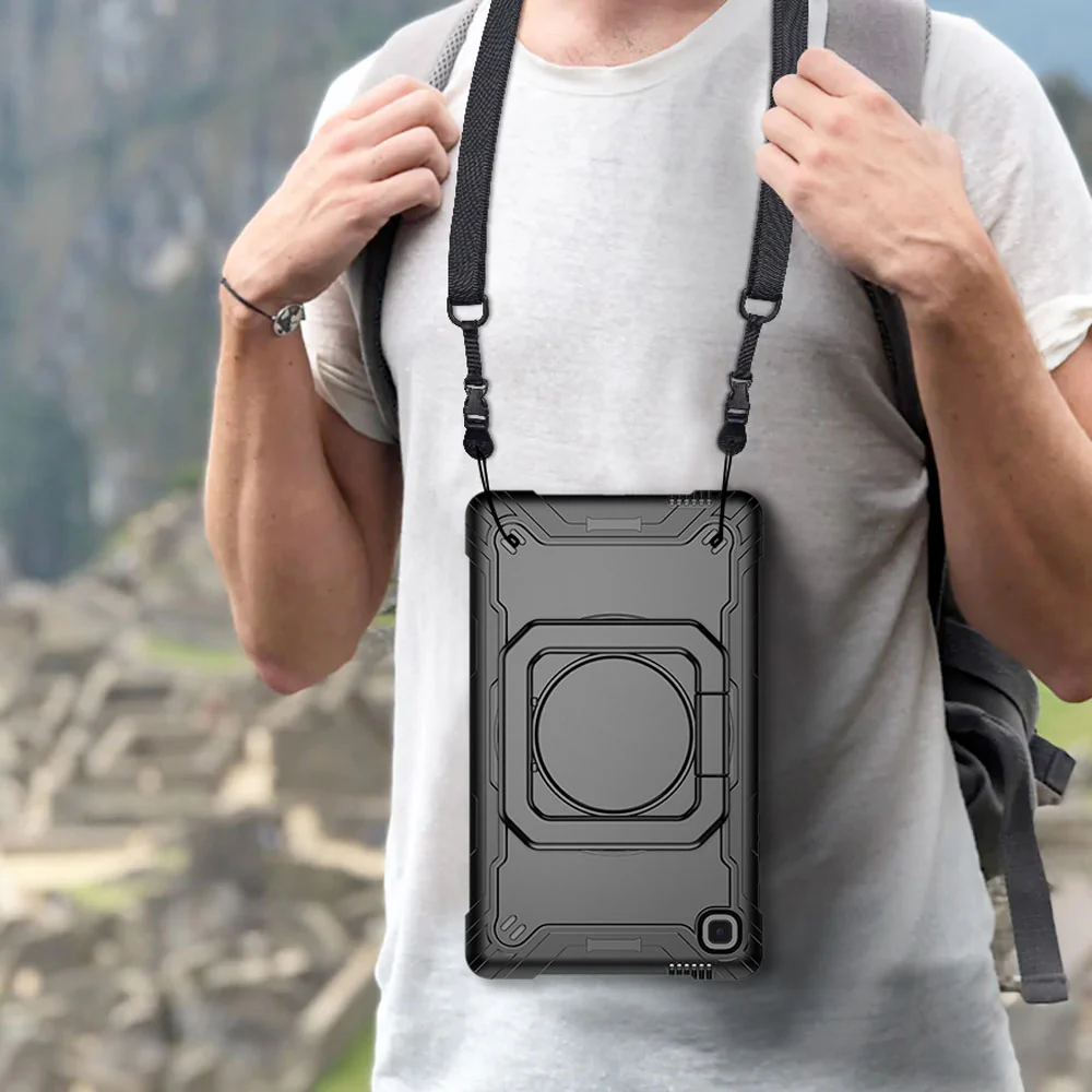 KON-SS-T225 | Samsung Galaxy Tab A7 Lite SM-T225 / SM-T220 / SM-T225N / SM-T227U | Rugged case with kick-stand & folding grip - Image 8
