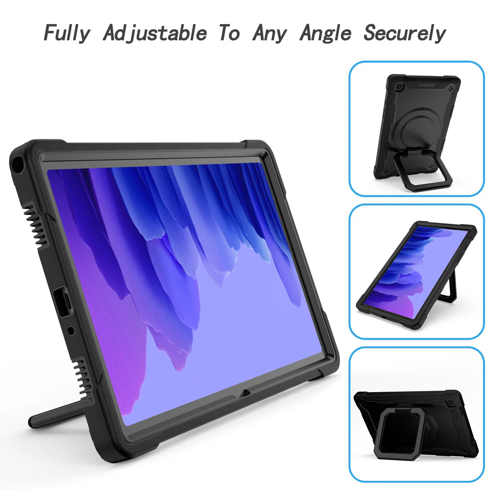 KON-SS-T500 | Samsung Galaxy Tab A7 10.4 SM-T500 T505 T507 (2020) / A7 10.4 SM-T509 (2022) | Rugged case with kick-stand & folding grip - Image 3