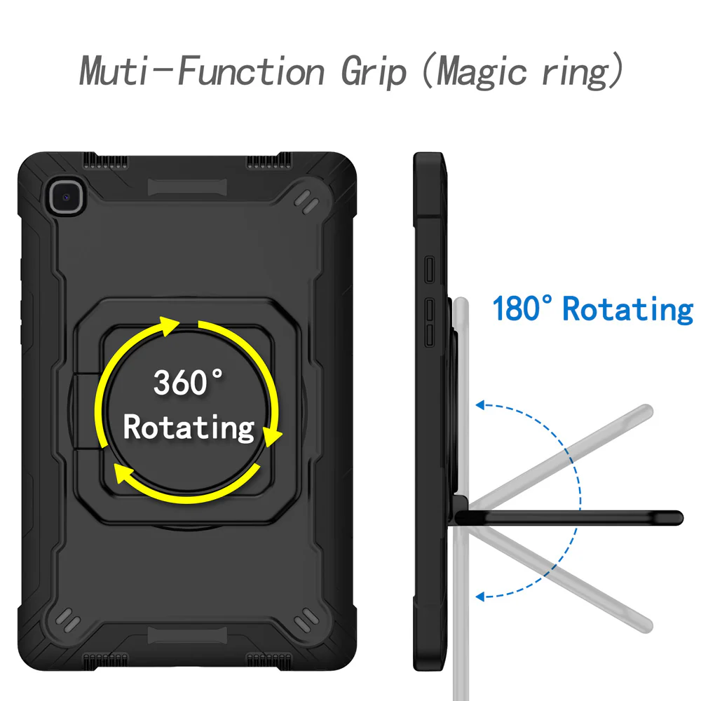 KON-SS-T500 | Samsung Galaxy Tab A7 10.4 SM-T500 T505 T507 (2020) / A7 10.4 SM-T509 (2022) | Rugged case with kick-stand & folding grip - Image 4