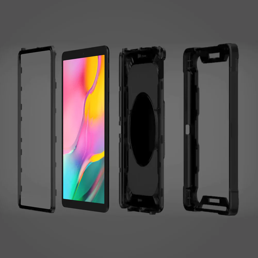 KON-SS-T515 | Samsung Galaxy Tab A 10.1 (2019) T515 T510 | Rugged case with kick-stand & folding grip - Image 5