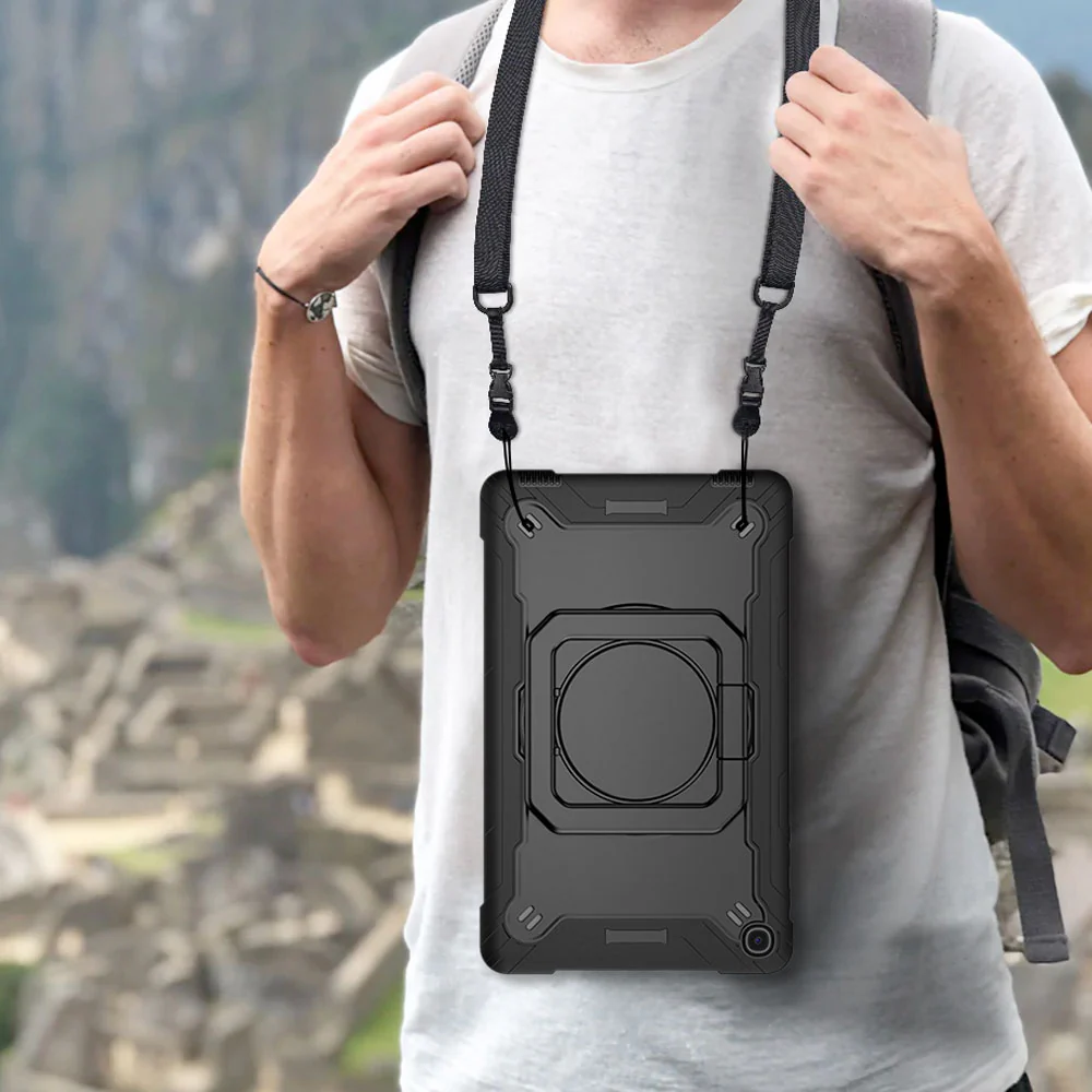 KON-SS-T515 | Samsung Galaxy Tab A 10.1 (2019) T515 T510 | Rugged case with kick-stand & folding grip - Image 8