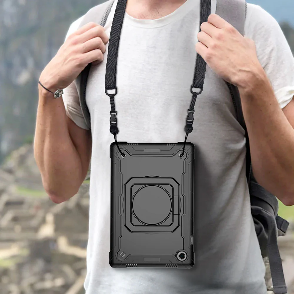 KON-SS-X205 | Samsung Galaxy Tab A8 SM-X200 / X205 | Rugged case with kick-stand & folding grip - Image 8