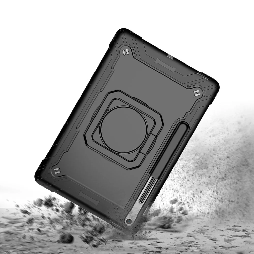 KON-SS-X620 | Samsung Galaxy Tab S10 FE+ S10 FE Plus SM-X620 X626 X628 | Rugged case with kick-stand & pencil Holder & folding grip - Image 4