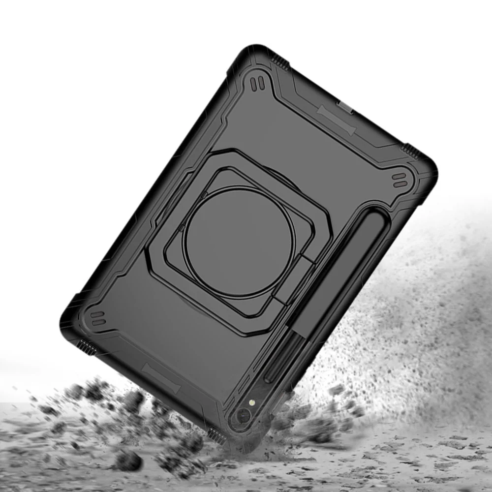 KON-SS-X710 | Samsung Galaxy Tab S9 SM-X710 / X716 / X718 | Rugged case with kick-stand & pencil Holder & folding grip - Image 5