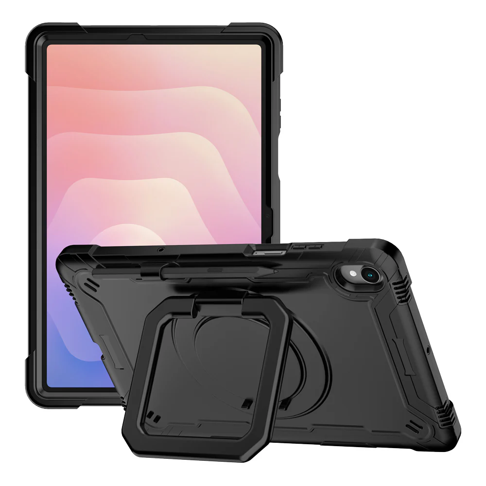 KON-SS-X730 | Samsung Galaxy Tab S11 SM-X730 / X736 / X738 | Rugged case with kick-stand & pencil Holder & folding grip