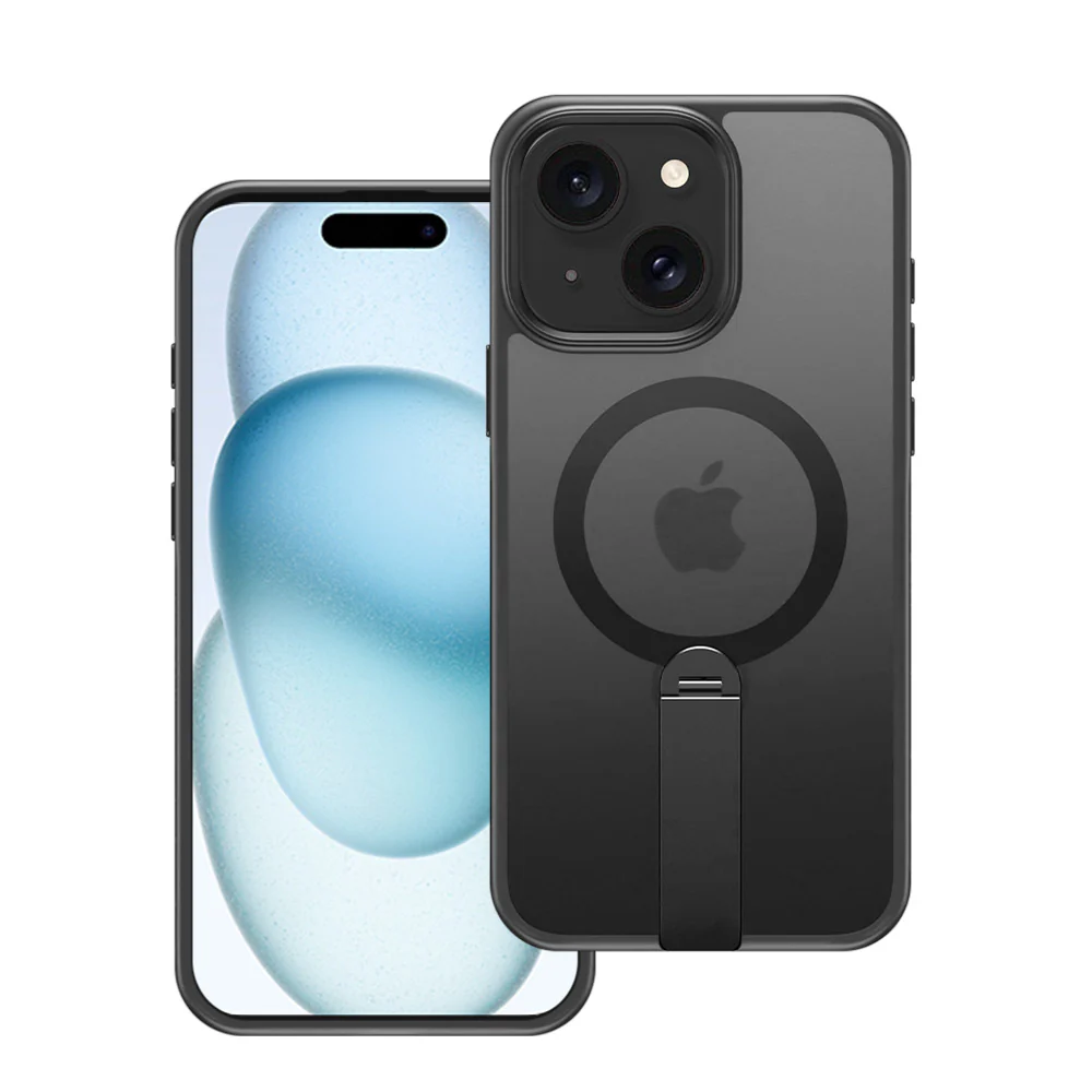 KRN-IPH-15 | iPhone 15 | Shockproof Compact Case with kickstand Compatible with MagSafe