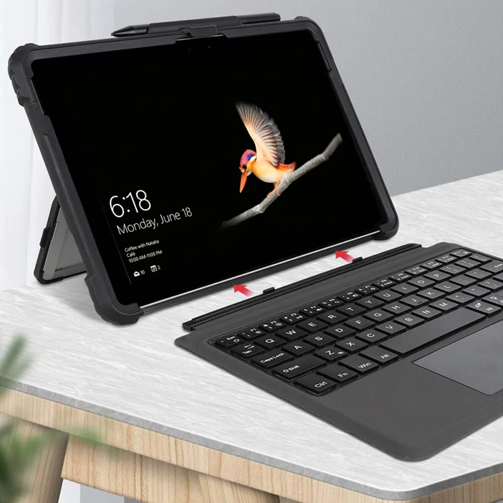 KSN-MS-SFGO | Microsoft Surface Go 4 / Go 3 / Go 2 / Go | Protective Rugged Case with Pen Holder - Image 3