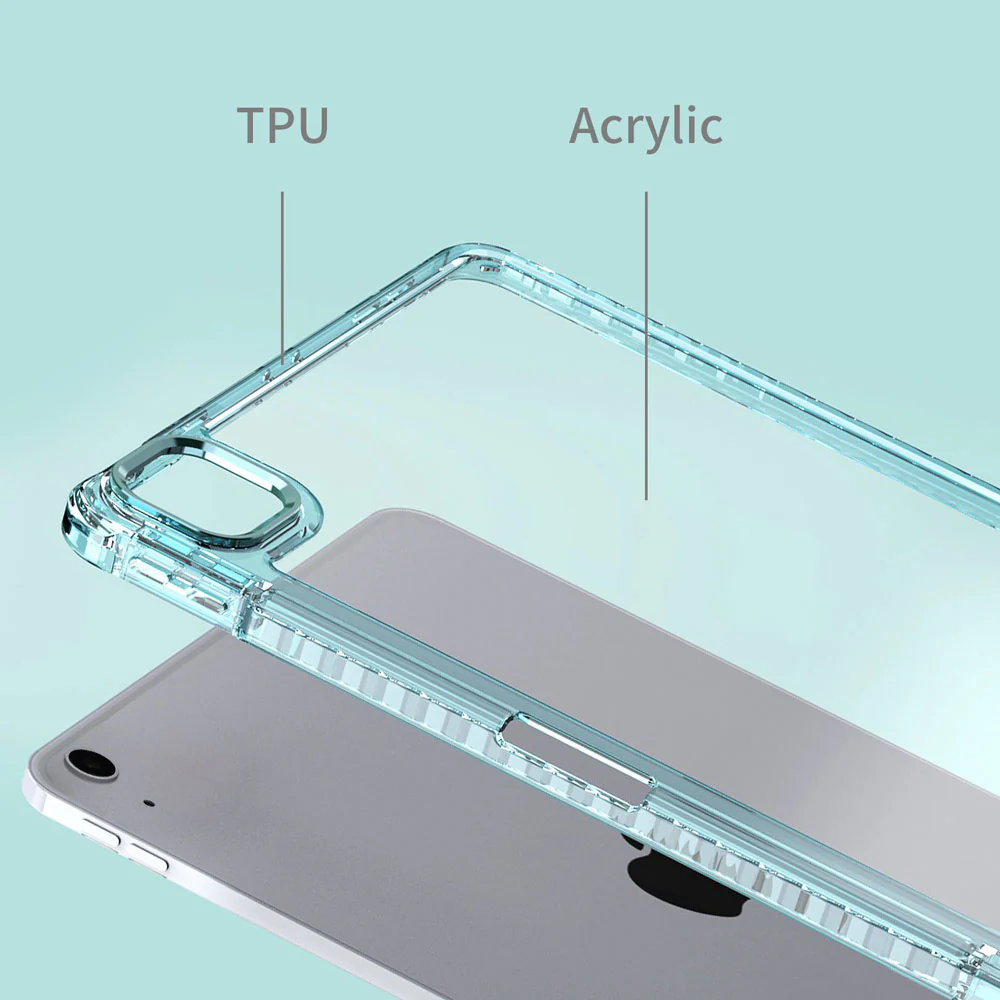 KXS-iPad-A6 | iPad Air 13 (M2) / (M3) / (M4) | Transparent Protective Rugged Case with hand strap & kick-stand & X-Mount - Image 2