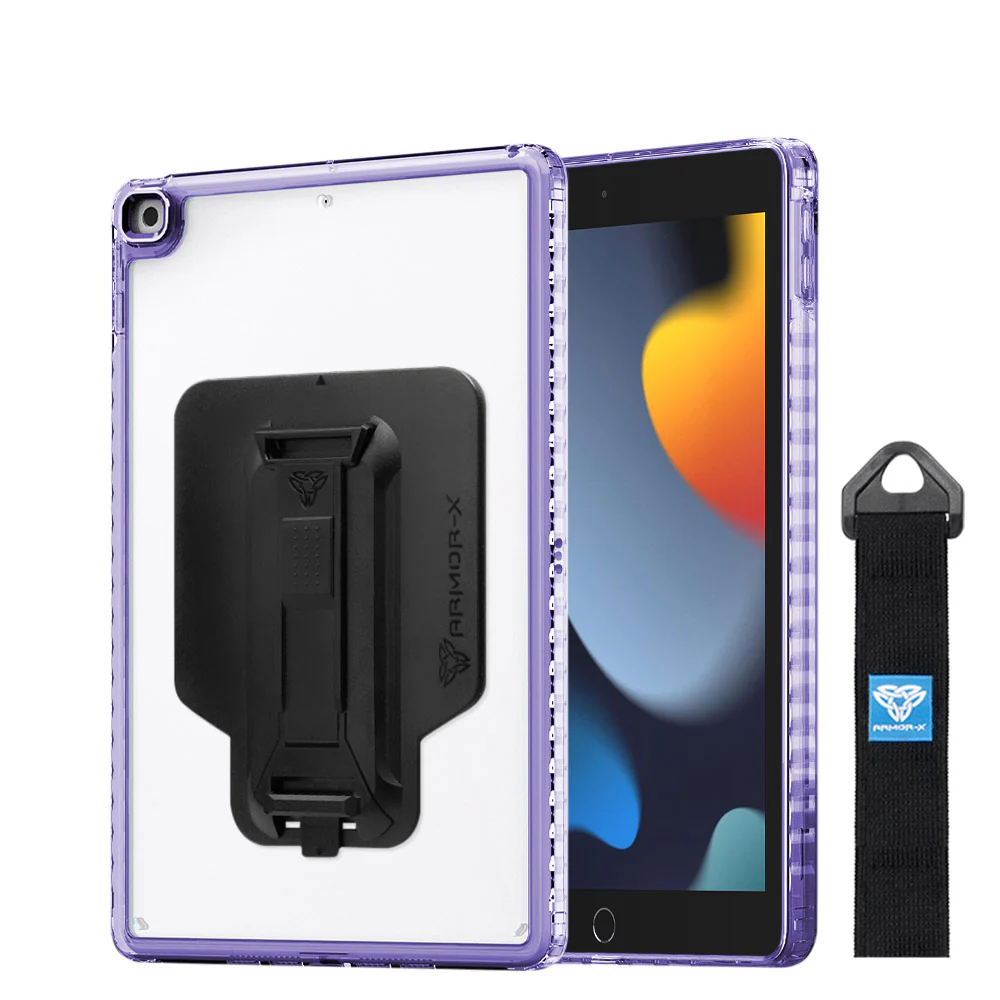 KXS-iPad-N3 | iPad 10.2 (7th & 8th & 9th Gen.) 2019 / 2020 / 2021 | Transparent Protective Rugged Case with hand strap & kick-stand & X-Mount - Image 7