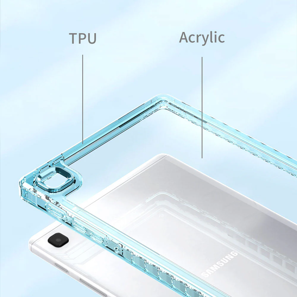 KXS-SS-T225 | Samsung Galaxy Tab A7 Lite SM-T225 / SM-T220 / SM-T225N / SM-T227U | Transparent Protective Rugged Case with hand strap & kick-stand & X-Mount - Image 3