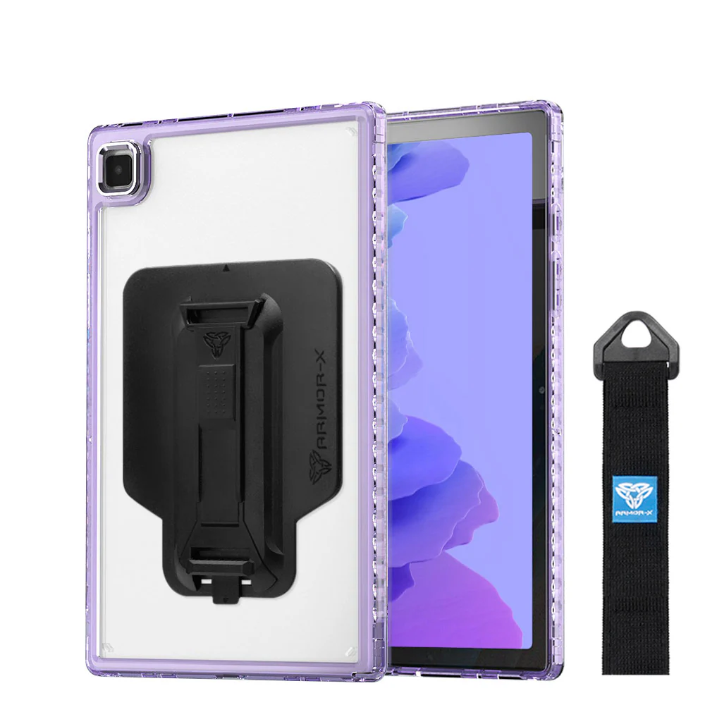 KXS-SS-T500 | Samsung Galaxy Tab A7 10.4 SM-T500 T505 T507 (2020) / A7 10.4 SM-T509 (2022) | Transparent Protective Rugged Case with hand strap & kick-stand & X-Mount - Image 7