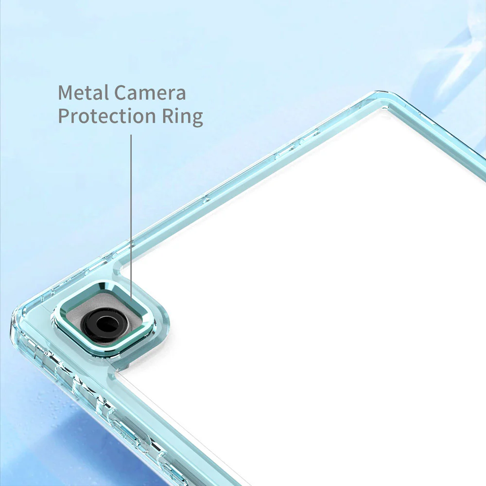 KXS-SS-X810 | Samsung Galaxy Tab S10+ S10 Plus SM-X820 / X826B | Transparent Protective Rugged Case with hand strap & kick-stand & X-Mount - Image 3