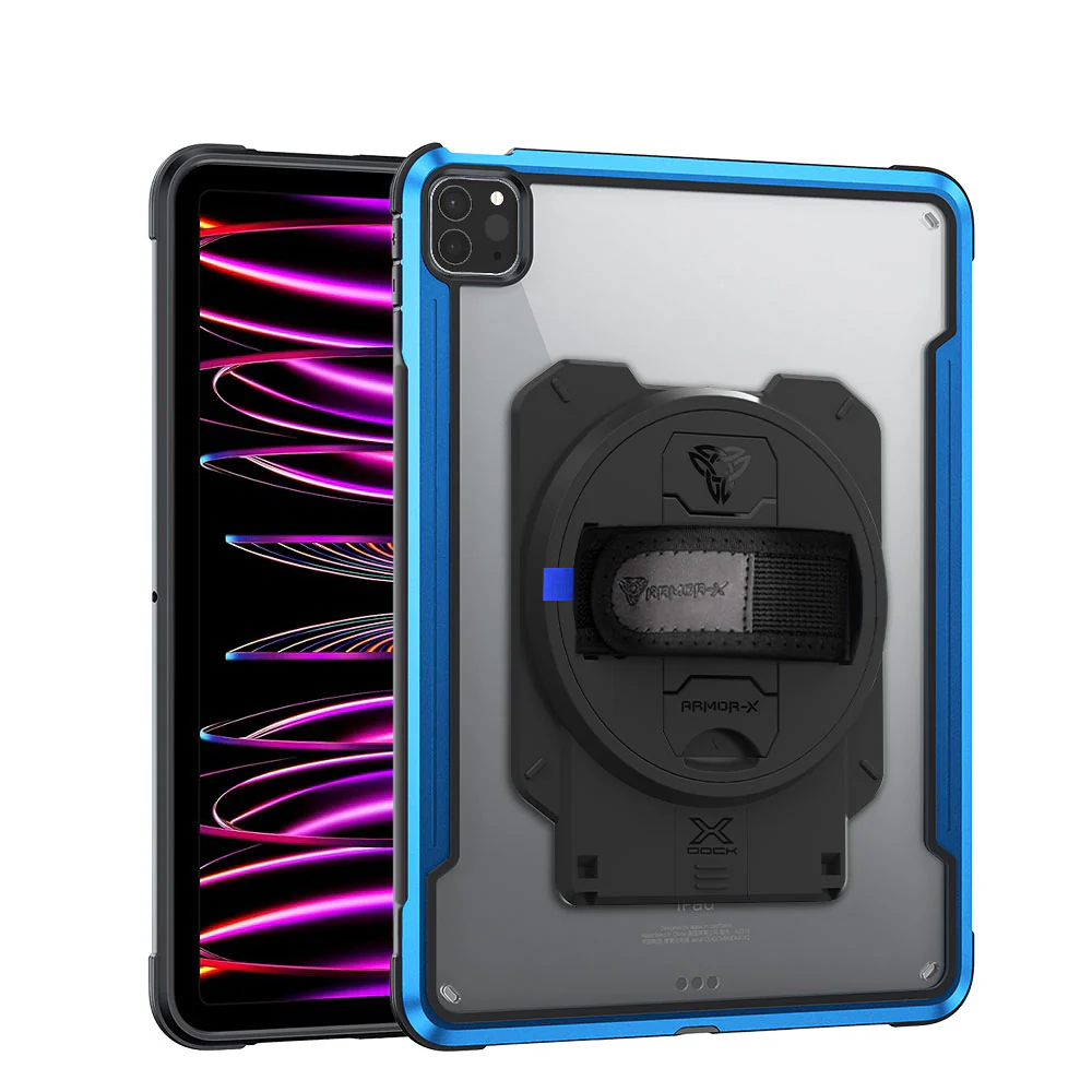 LAN-iPad-A4 | iPad Pro 11 (3rd / 4th Gen.) 2021 / 2022 | Metal Protective Shockproof Case With X-DOCK Modular Eco-System