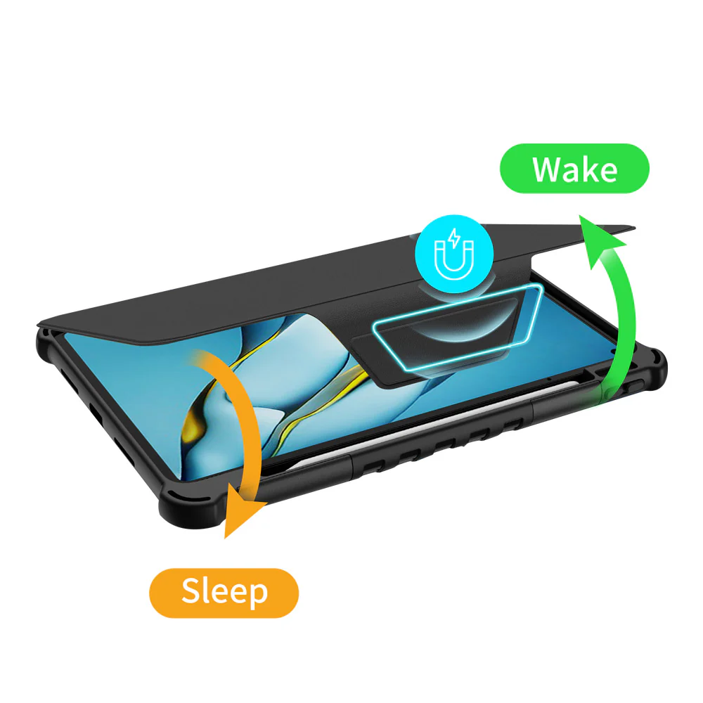 LCV-HW-MTPP-10.8 | Huawei MatePad Pro 10.8 (2021) MRR-W29 | 360 Degree Rotating Stand Magnetic Smart Cover - Image 4