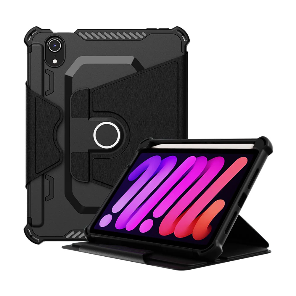 LCV-iPad-M6 | iPad mini (A17 Pro) | 360 Degree Rotating Stand Magnetic Smart Cover