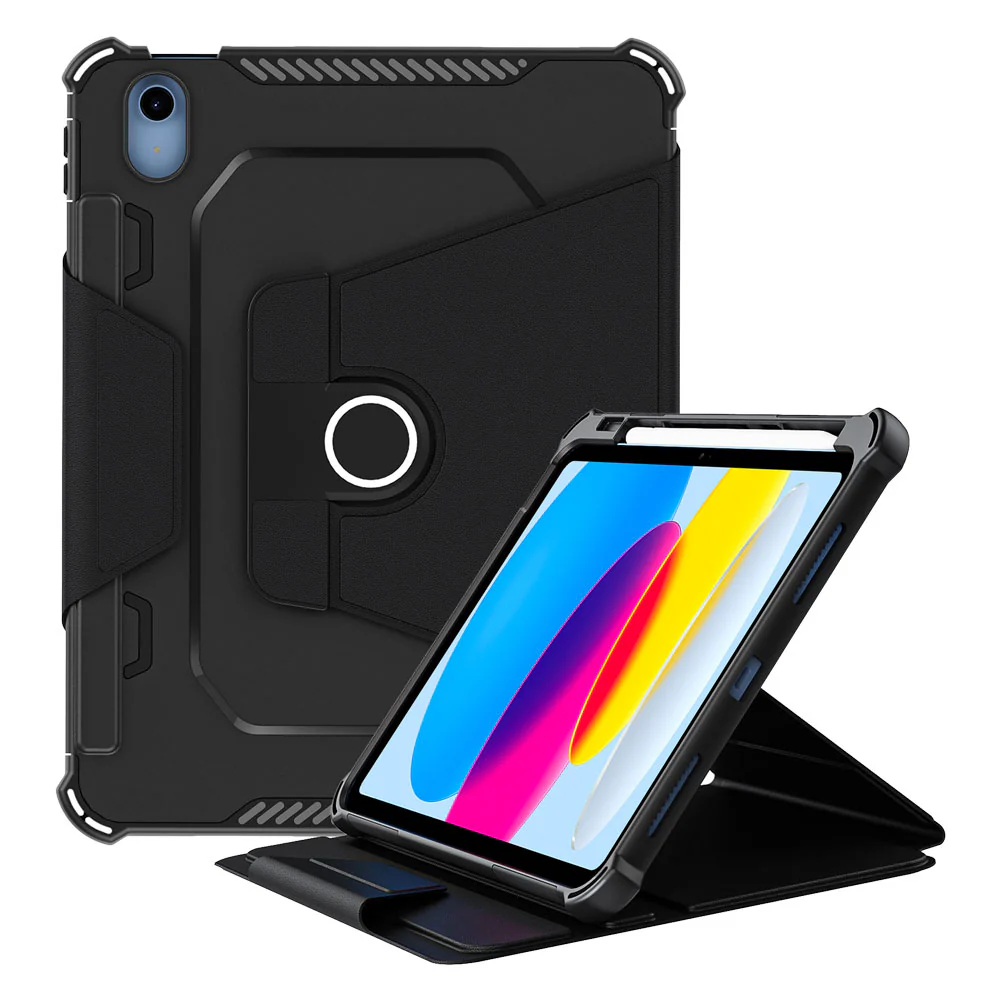 LCV-iPad-N5P | iPad 10.9 (10th Gen.) | 360 Degree Rotating Stand Magnetic Smart Cover & Built in pen holder